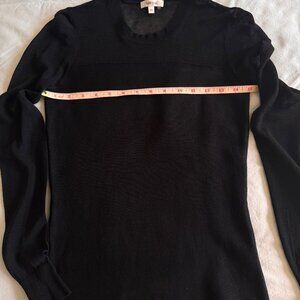 Black Sweater with the shear Yoke and Sleeves, Tyler Boe, size XS